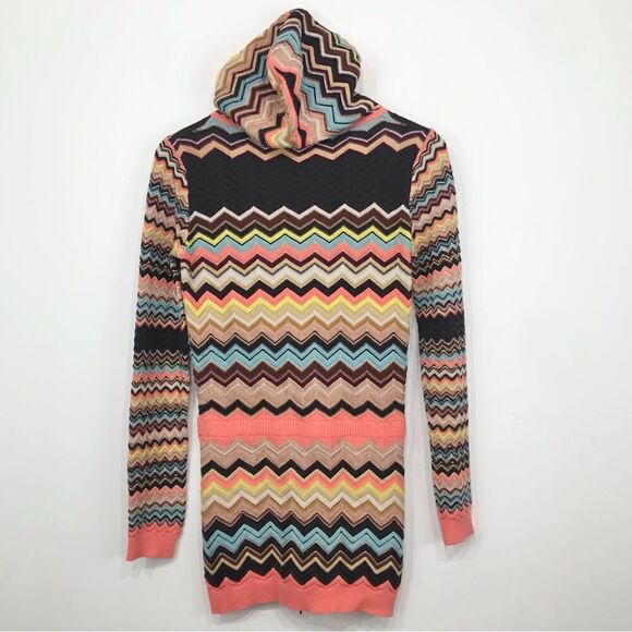 Missoni for Target Colorful Zigzag Full Zip Long Hooded Knit Cardigan Sweater - Picture 10 of 16